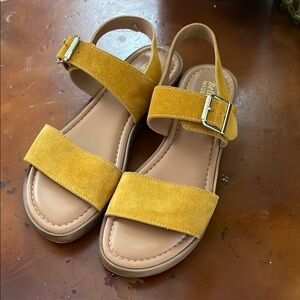 Yellow Suede Women's Sandals